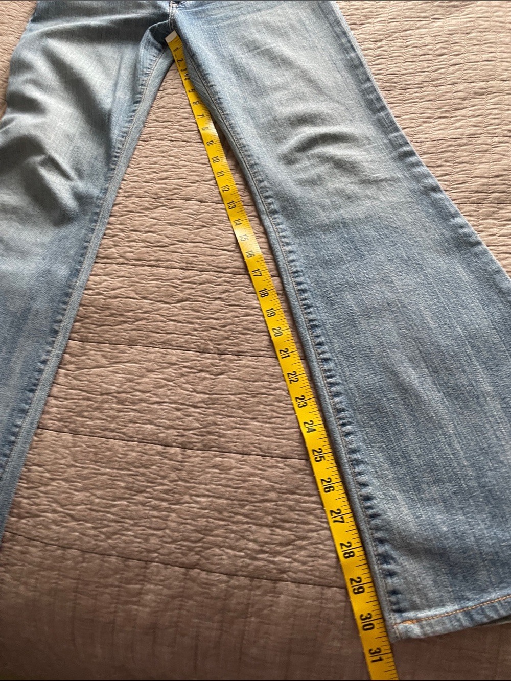AG Adriano Goldschmied Light Blue Flare Jeans - Picture 7 of 9